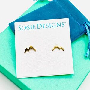 Sosie Designs 16k Gold plated Mountain Earrings